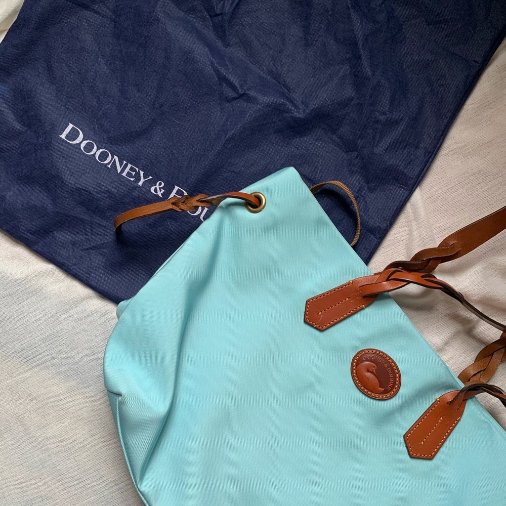 Dooney and Bourke Caribbean blue nylon tote
